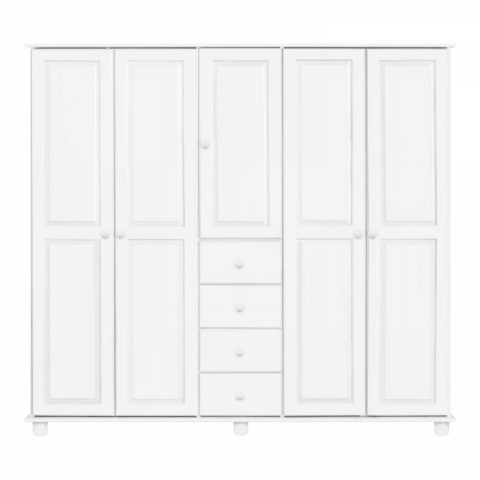 Skříň 5dveřová 8854B bílý lak