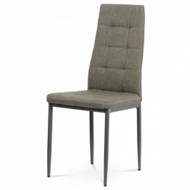 Jídelní židle, potah lanýžová látka, kov antracitový matný lak DCL-397 LAN2
