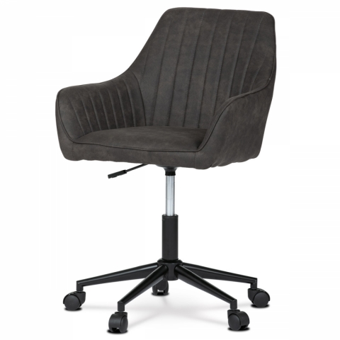 Pracovní kancelářská židle černá vintage černý kovový kříž KA-J403 BK3 