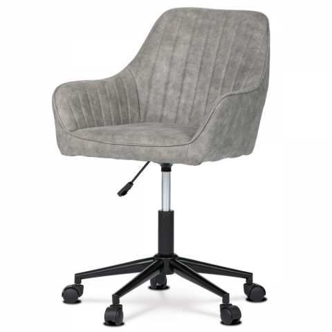 Pracovní kancelářská židle šedá vintage černý kovový kříž KA-J403 GREY3 
