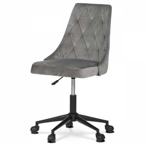 Kancelářská židle šedá sametová látka KA-J402 GREY4 