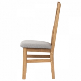 Dřevěná jídelní židle stříbrná látka masiv dub C-2100 SIL2 