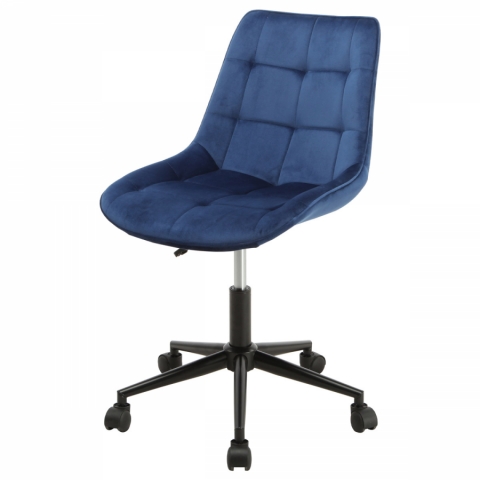Kancelářská židle modrá sametová látka KA-J401 BLUE4 