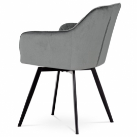 Jídelní židle, šedá, sametová látka, DCH-425 GREY4