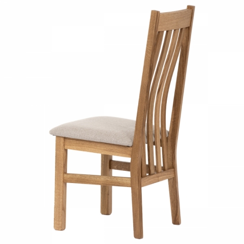 <![CDATA[Dřevěná jídelní židle krémově béžová látka masiv dub C-2100 CRM2 Autronic]]>