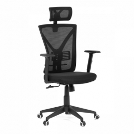 Kancelářská židle černá mesh plastový kříž KA-Q851 BK 