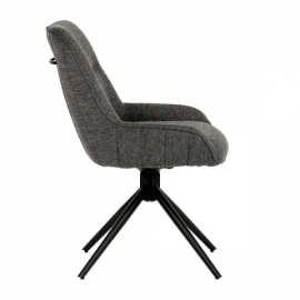 Jídelní židle, šedá, látka, HC-535 GREY2