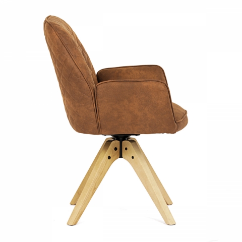 <![CDATA[Jídelní židle hnědá vintage dubové nohy otočný mechanismus HC-539 BR3 Autronic]]>