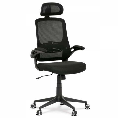Kancelářská židle černá mesh plastový kříž KA-Q842 BK 