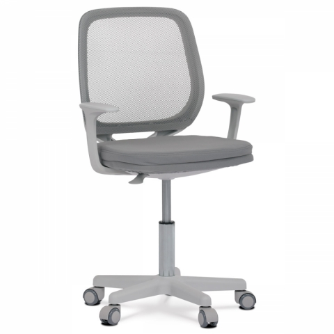 Kancelářská dětská židle, šedá mesh, plastový kříž KA-W022 GREY 