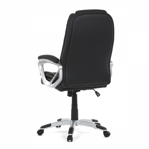 <![CDATA[Kancelářská židle černá koženka, plast ve stříbrné, kolečka pro tvrdé podlahy KA-Y282 BK Autronic]]>