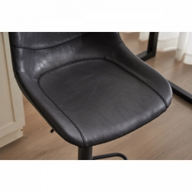 Barová židle černá ekokůže kov AUB-714 BK