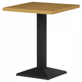 Jídelní stůl 60x60 x75 3D dekor divoký dub, kov černý lak DT-901 OAK 