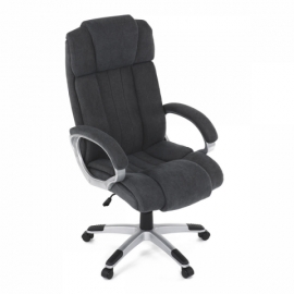 Kancelářská židle křeslo šedá látka, kolečka pro tvrdé podlahy KA-L632 GREY2 
