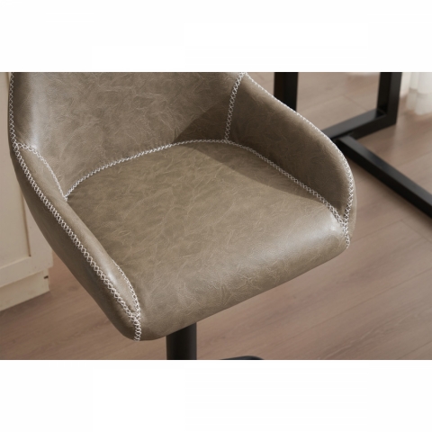 <![CDATA[Barová židle šedá látka dekor vintage kůže chromová podnož AUB-716 GREY3 Autronic]]>