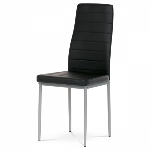 <![CDATA[Jídelní židle černá koženka šedý kov DCL-377 BK Autronic]]>
