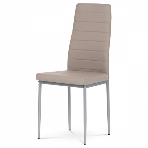 Jídelní židle lanýžová koženka, šedý kov DCL-377 LAN 