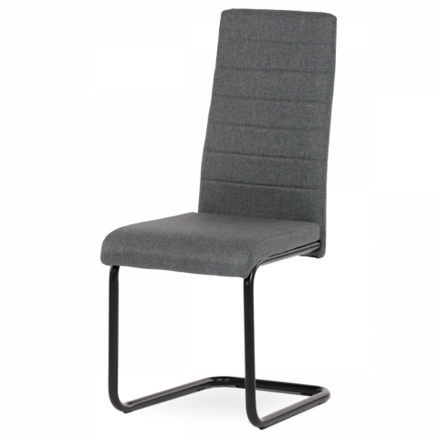 Jídelní židle šedá látka černý kov DCL-401 GREY2 