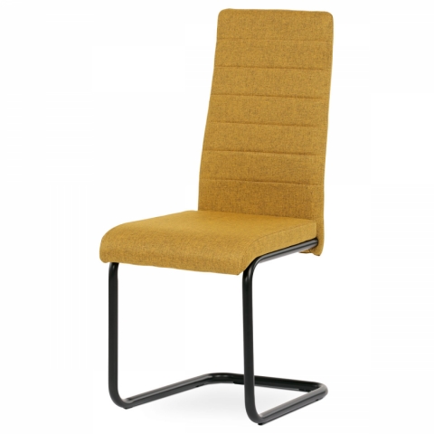 Jídelní židle žlutá látka černý kov DCL-401 YEL2 