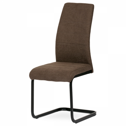 Jídelní židle hnědá látka kovová pohupová podnož DCL-414 BR2 