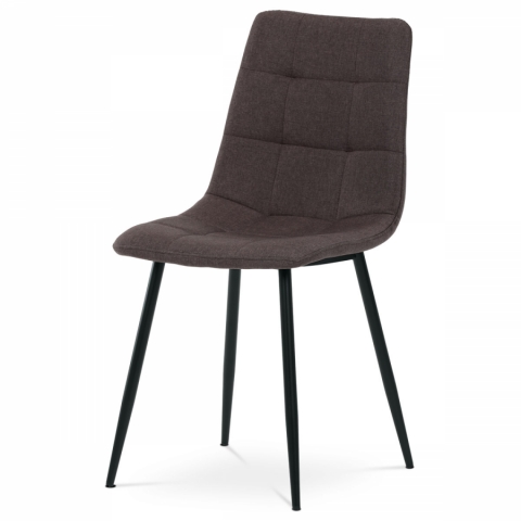 Jídelní židle hnědá látka kov černý mat DCL-974 BR2 