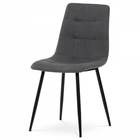 Jídelní židle šedá látka kov černý mat DCL-974 GREY2 
