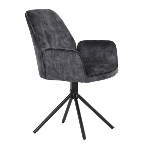 <![CDATA[Jídelní konferenční židle, černá látka dekor žíhaný samet kovové černé nohy HC-511 BK4 Autronic]]>