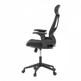 Židle kancelářská, černá MESH, plastový kříž KA-S247 BK