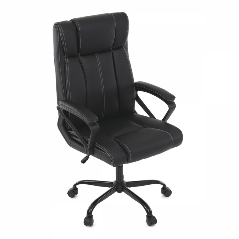 <![CDATA[Kancelářská židle křeslo černá ekokůže kovový kříž KA-Y386 BK Autronic]]>