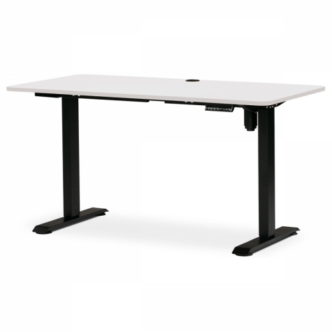 <![CDATA[Kancelářský stůl s elektricky nastavitelnou pracovní deskou bílý, kov černý LT-W140 WT Autronic]]>