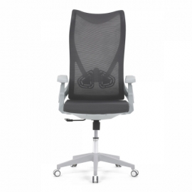 Kancelářská židle křeslo šedé MESH bílý kříž KA-S248 GREY 