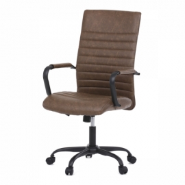 Kancelářská židle hnědá houpací černý kov KA-V306 BR