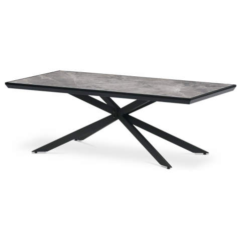 <![CDATA[Konferenční stolek slinutá keramika 120x60 šedý mramor nohy černý kov AHG-288 GREY Autronic]]>