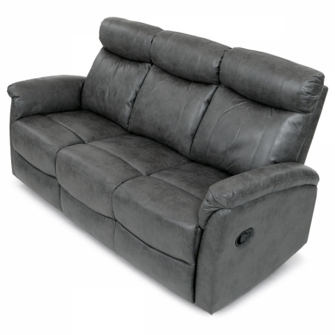 <![CDATA[Relaxační sedačka 3+1+1 šedá dekor broušená kůže, funkce Relax I/II s aretací ASD-311 GREY3 Autronic]]>