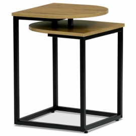 Odkládací stolek divoký dub černý kov CT-609 OAK 