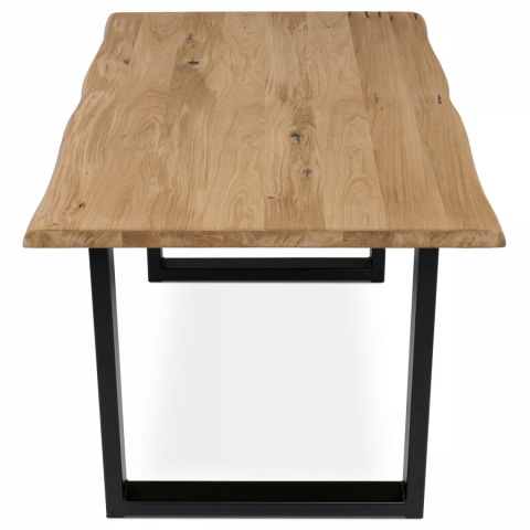 Jídelní stůl 140x90x75 masiv dub kovová noha ve tvaru písmene 