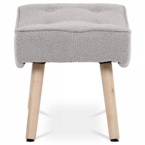 Podnožka, potah šedá látka, nohy masiv kaučukovník AK-309P GREY2