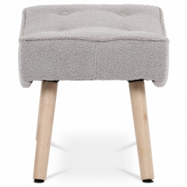 Podnožka, potah šedá látka, nohy masiv kaučukovník AK-309P GREY2