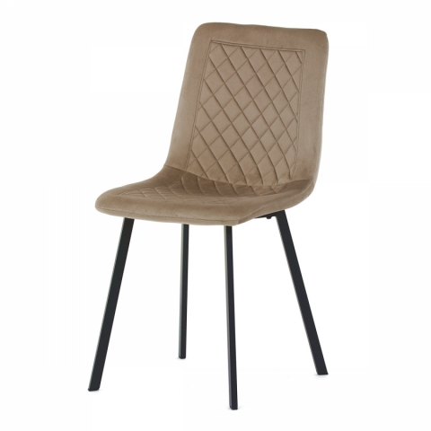 Jídelní židle cappuccino samet kov černý mat DCL-973 CAP4 