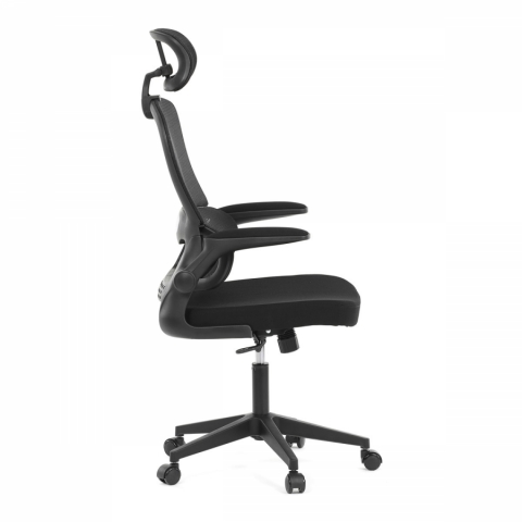 <![CDATA[Kancelářská židle černá mesh nastavitelný podhlavník bederní opěrka KA-E530 BK Autronic]]>
