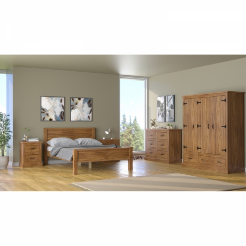 Dvoulůžko EL DORADO 180x200 dub antik