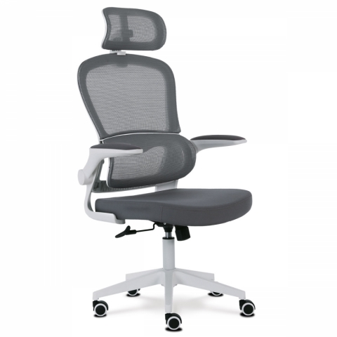 Kancelářská židle křeslo šedá mesh KA-E530 WT 