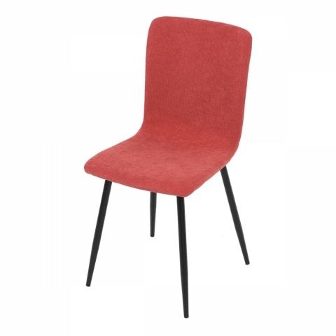 Jídelní židle červená černý kov DCL-964 RED2 