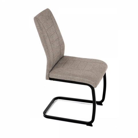 Jídelní židle béžová látka černé kovové nohy DCL-438 BR2 