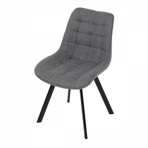 Jídelní židle šedá látka nohy černý kov HC-465 GREY2 