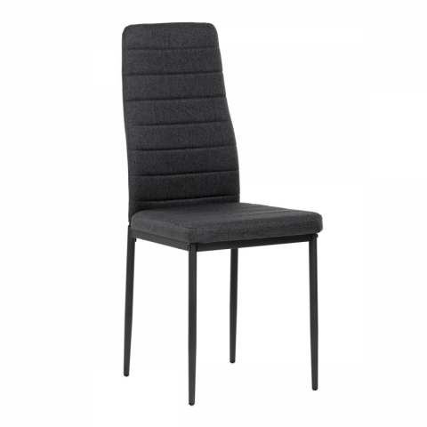 Jídelní židle černá látka kov šedý DCL-374 BK2 