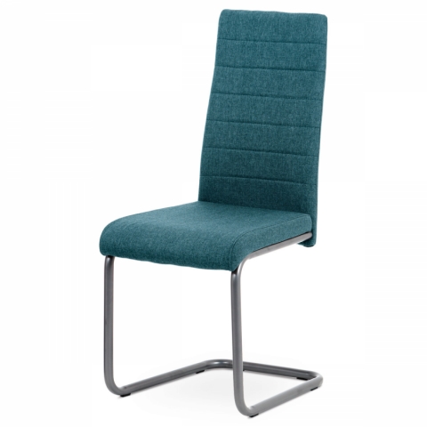 Jídelní židle modrá látka kov antracit DCL-400 BLUE2 