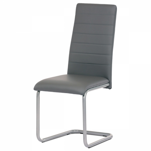 Jídelní židle šedá koženka, kov šedá DCL-402 GREY 