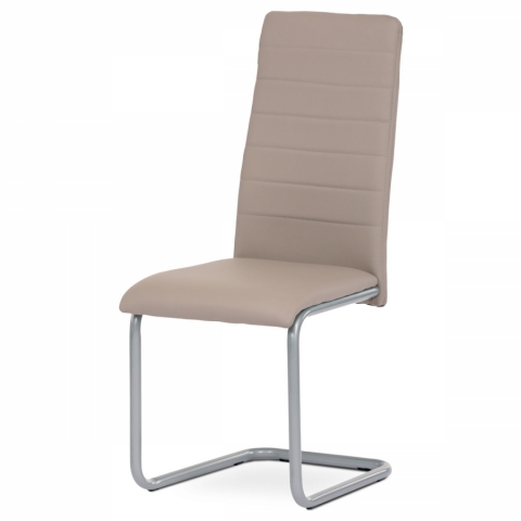 Jídelní židle lanýžová koženka kov šedý DCL-402 LAN