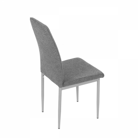 <![CDATA[Jídelní židle stříbrná látka šedé kovové nohy DCL-379 GREY2 Autronic]]>